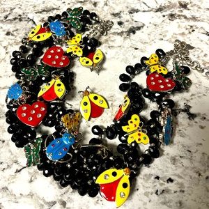 Love Bug necklace and earring set